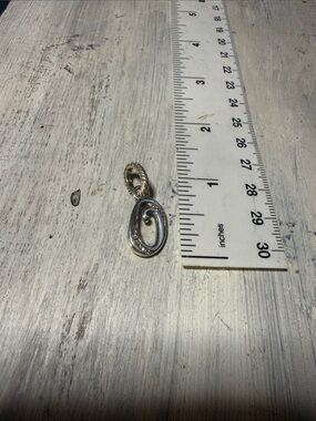 Brighton silver and crystal number charm pendant - 0